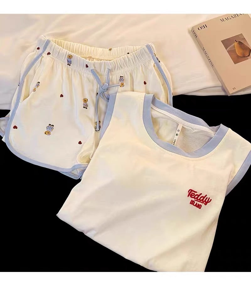 Set áo ba lỗ mút ngực quần đùi gấu