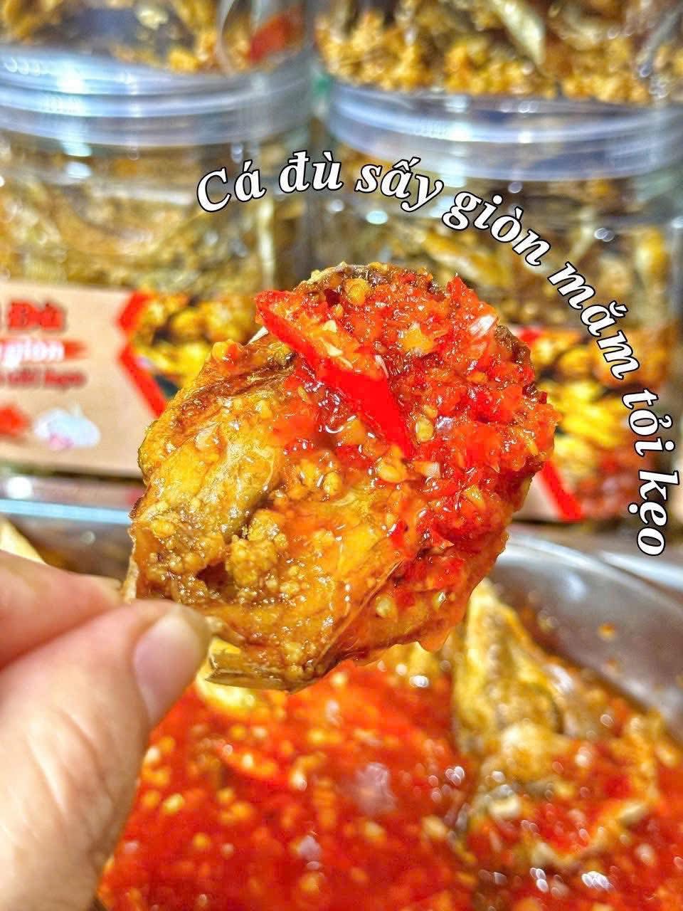 Khô cá đù sấy giòn mắm tỏi kẹo