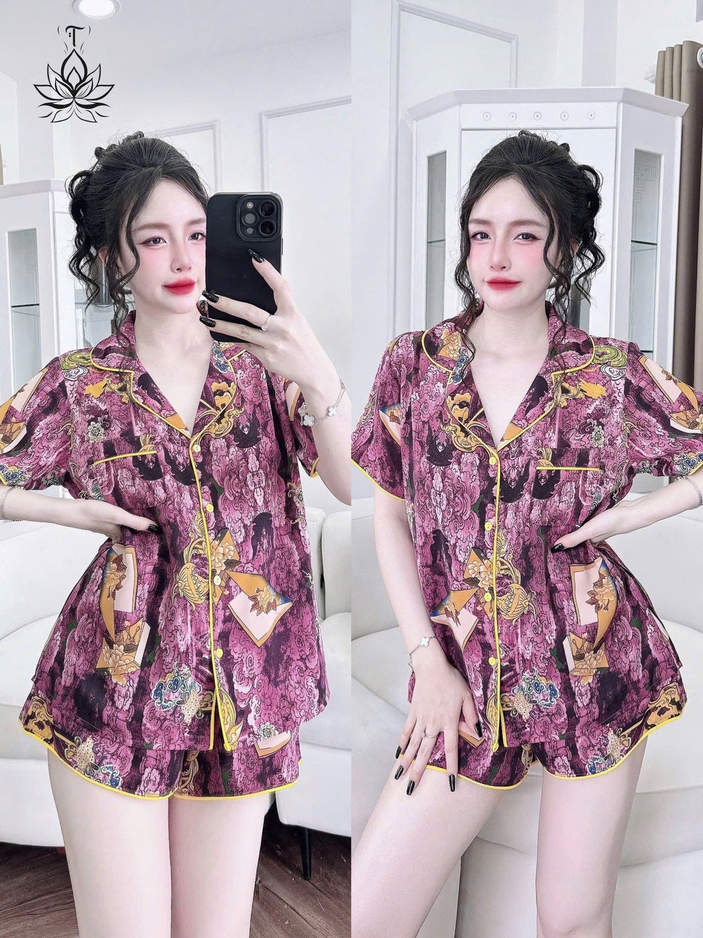 Đồ ngủ đùi Mango phom gọn cho nàng