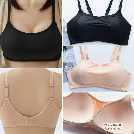 Áo lót kiêm bra chất su mỏng không gọng thoải mái vòng ngực