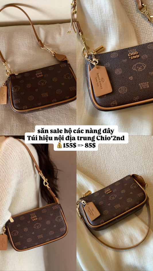 Túi đeo vai Chio'2nd màu nâu sale chỉ 85$