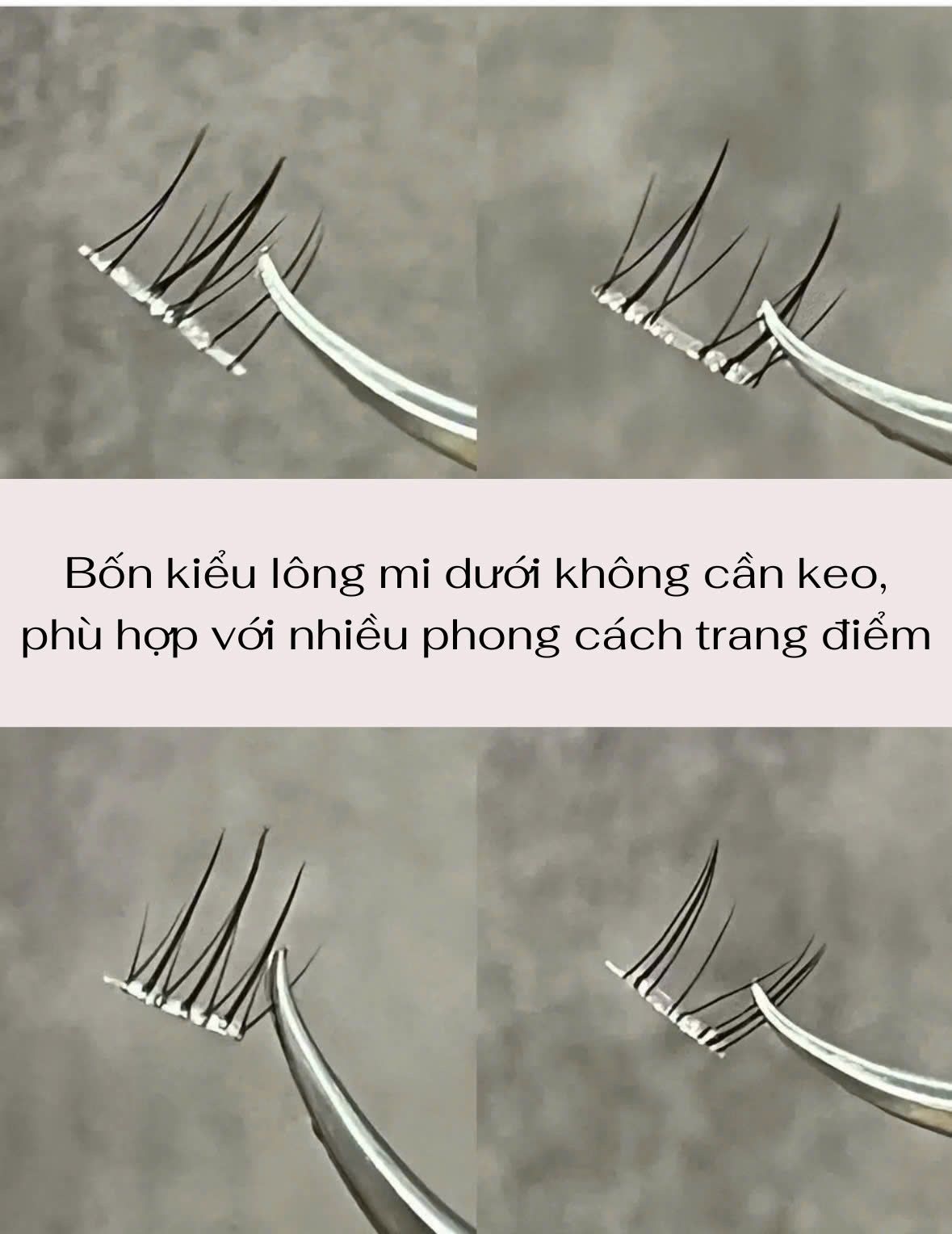 Combo nhiều mẫu mi dưới make- up không vần keo