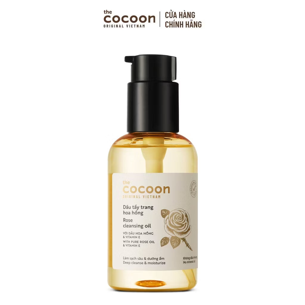 ￼Dầu tẩy trang hoa hồng Cocoon tẩy sạch makeup chuyên nghiệp & dưỡng ẩm