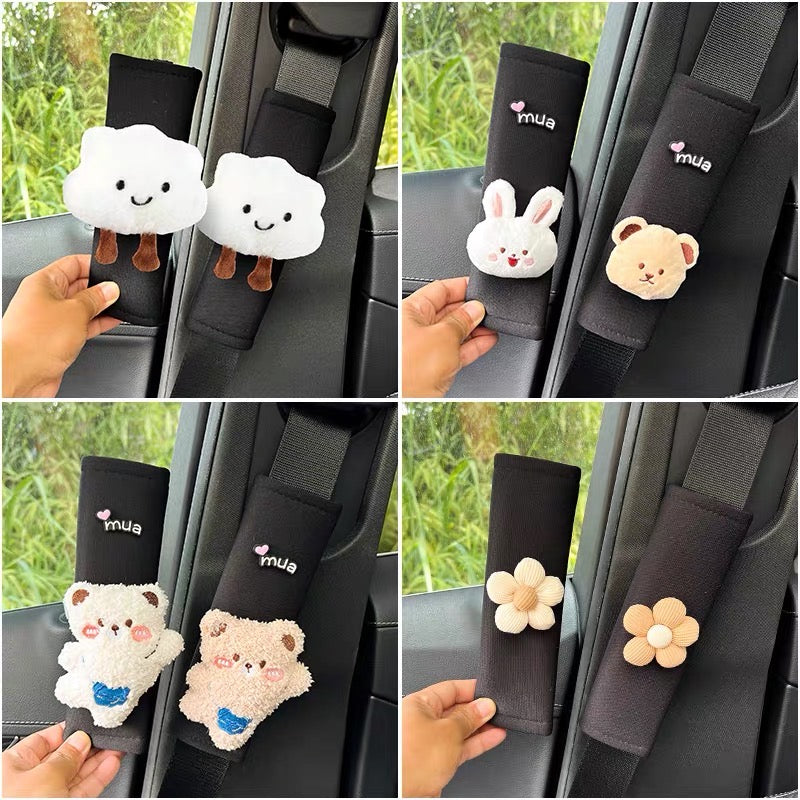 Bọc seat belt đen kèm thú dễ thương