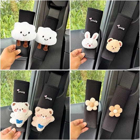 Bọc seat belt đen kèm thú dễ thương