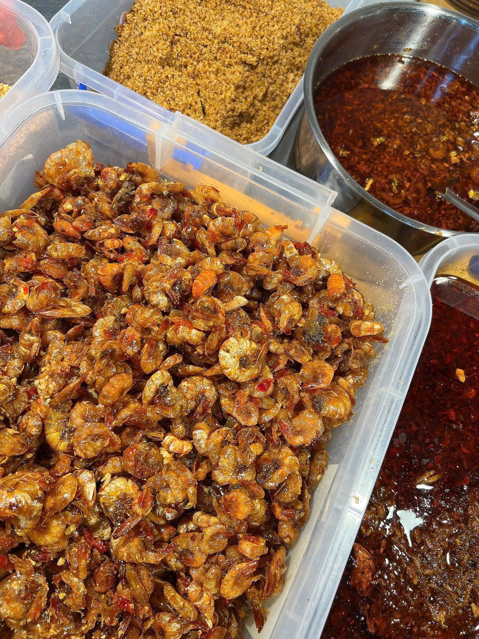 Bánh tráng tôm cháy miếng vuông đậm đà