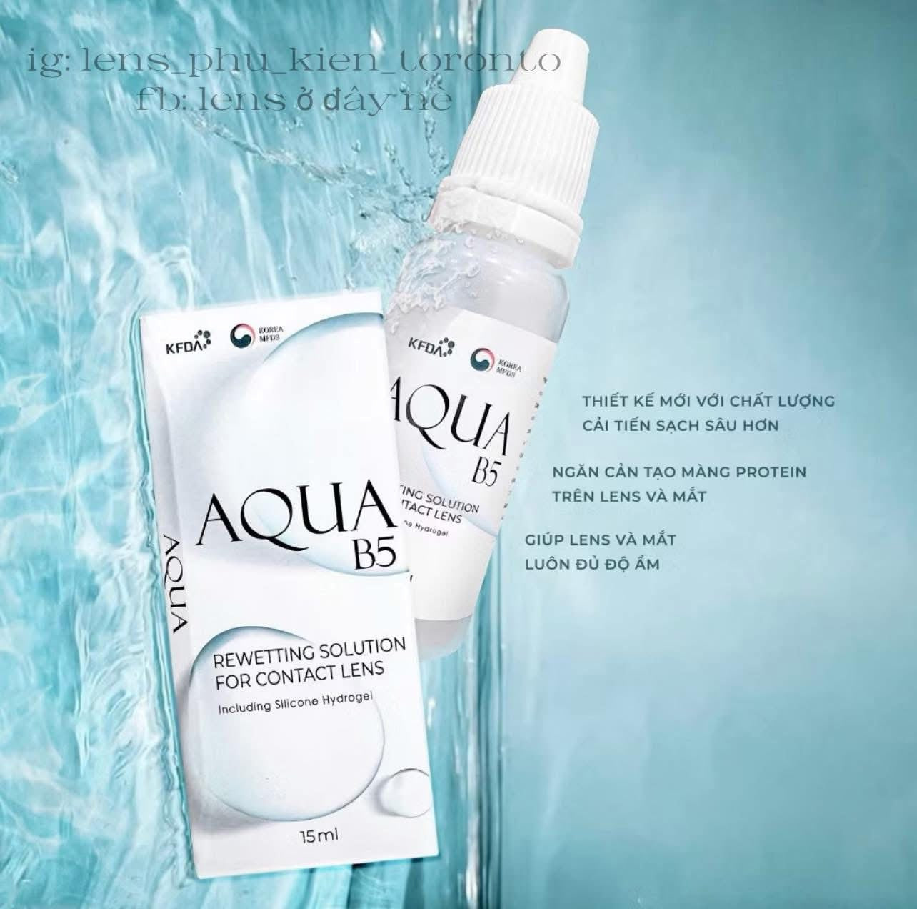 Nước nhỏ mắt lens Aqua B5 15ml