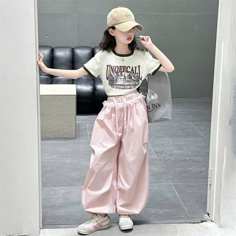 Set đồ mẹ và bé áo phông mix quần ống rộng