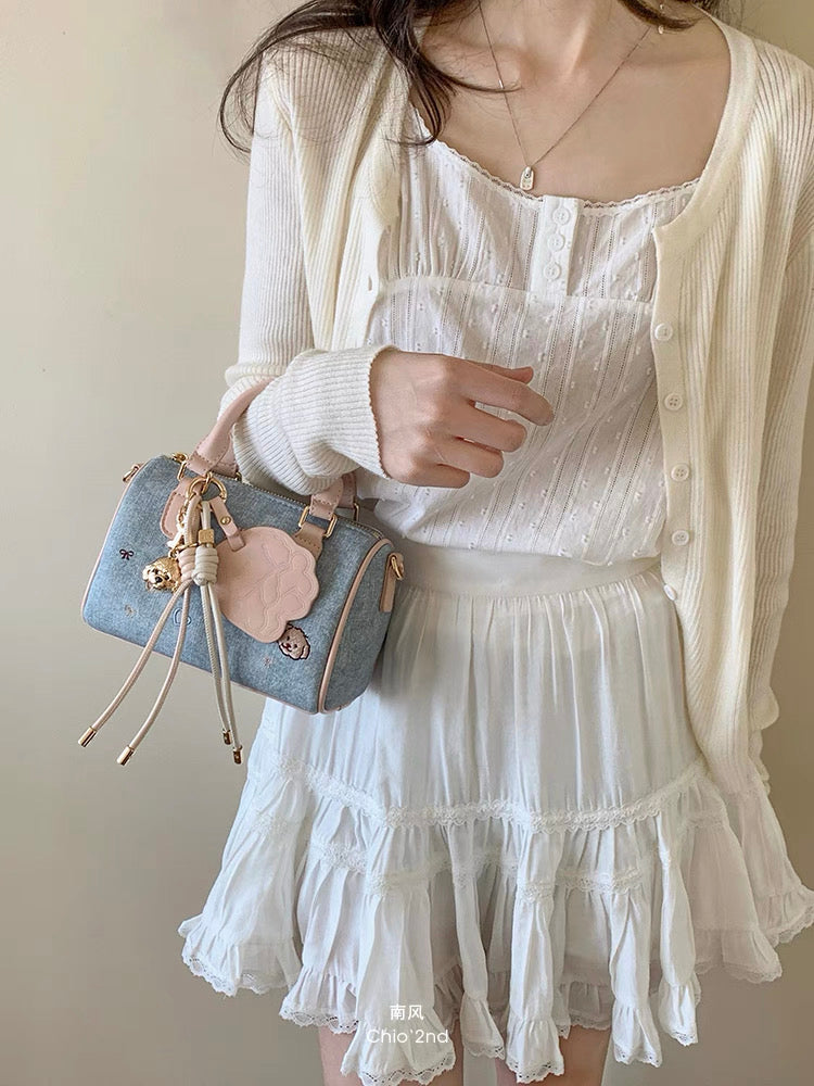 Túi denim phối hồng Chio’2nd