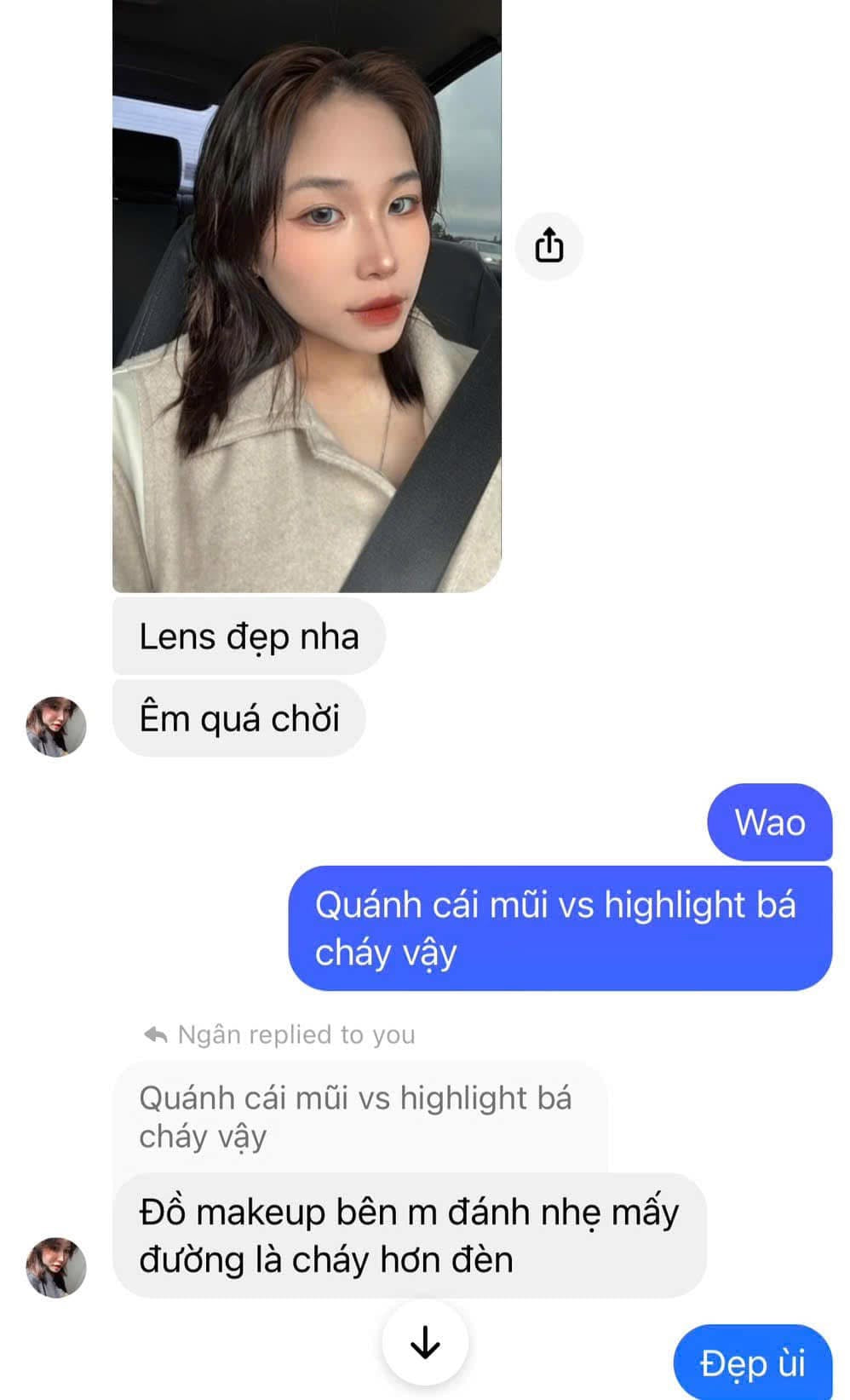 Khách feedback lens