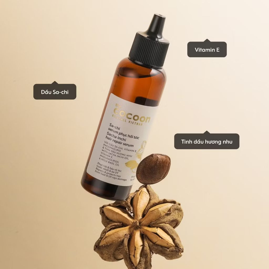 ￼Serum Sa-chi phục hồi tóc Cocoon bảo vệ tối đa khỏi nhiệt và tia UV 70ml