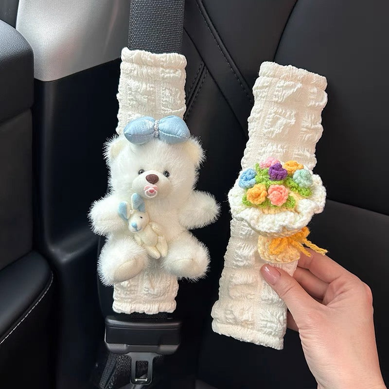 Bọc seat belt gấu và hoa