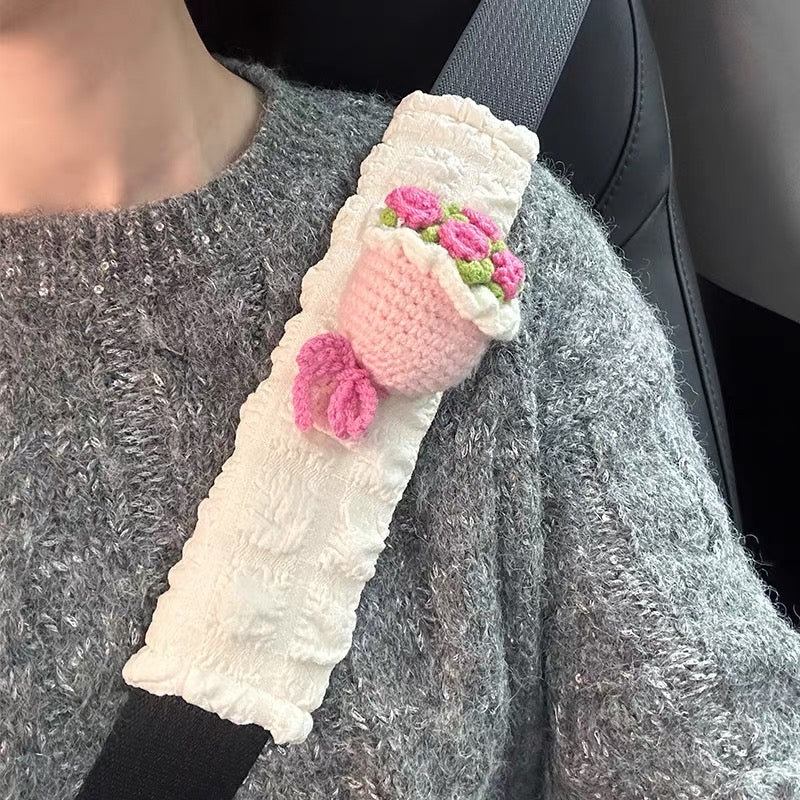 Bọc seat belt gấu và hoa
