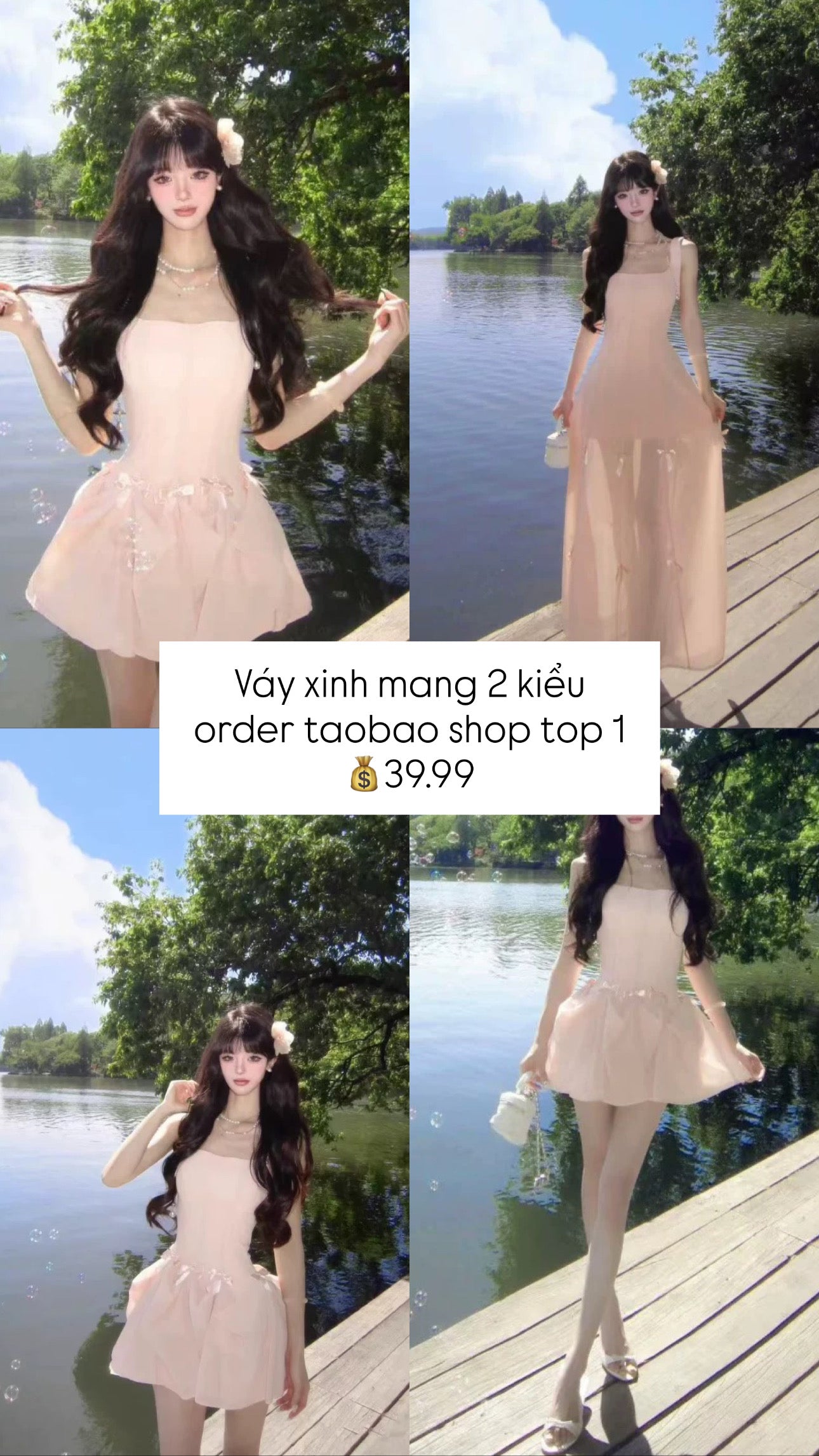 Váy xinh mang 2 kiểu OrderTaobao shop top 1