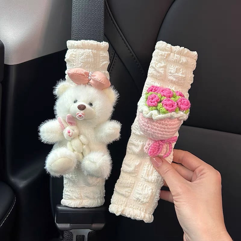Bọc seat belt gấu và hoa