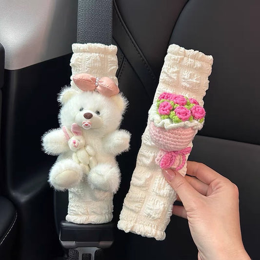 Bọc seat belt gấu và hoa