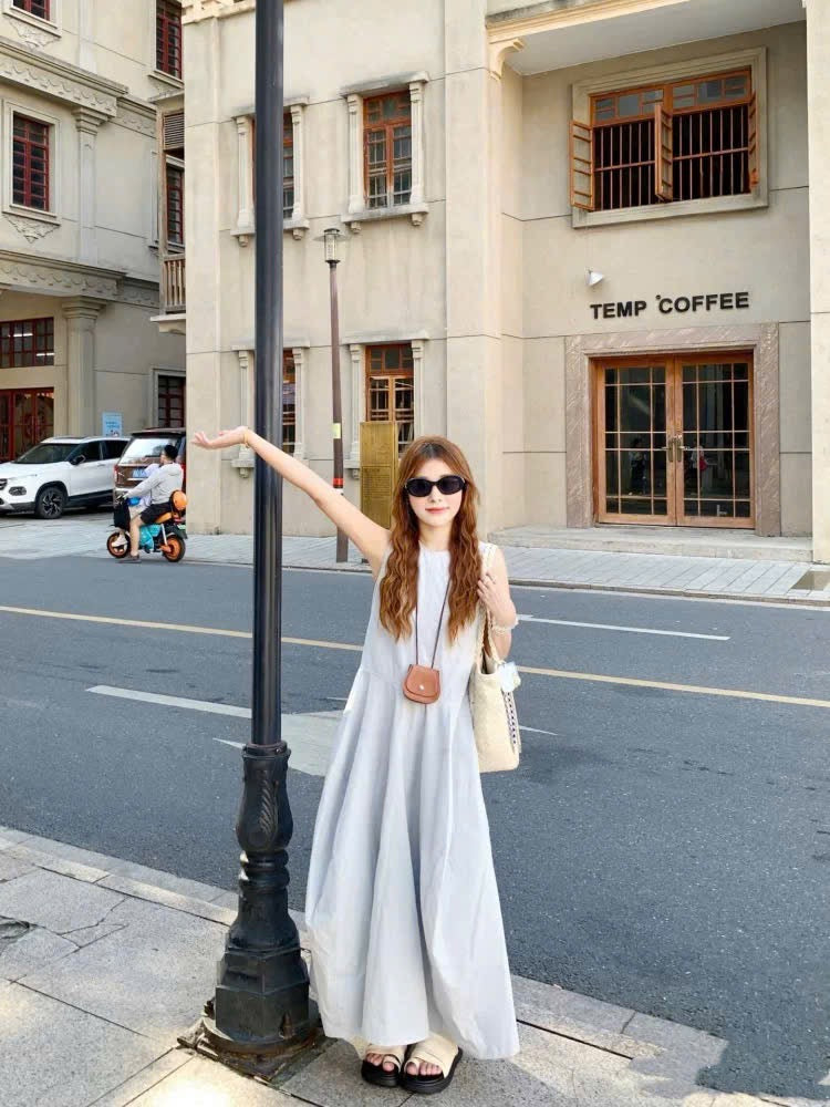 Đầm suông tươi mát