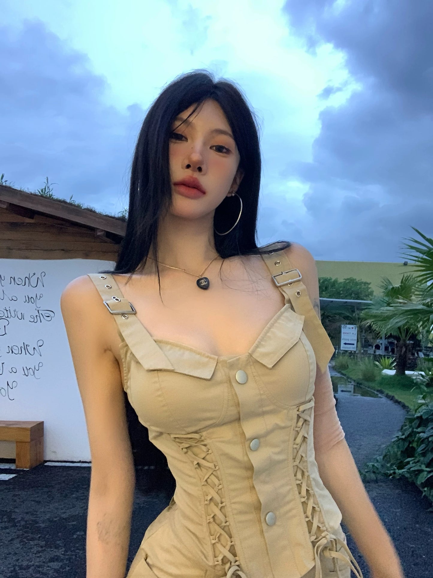 Áo dây mảnh GAOSITONG phong cách retro chỉ 65$