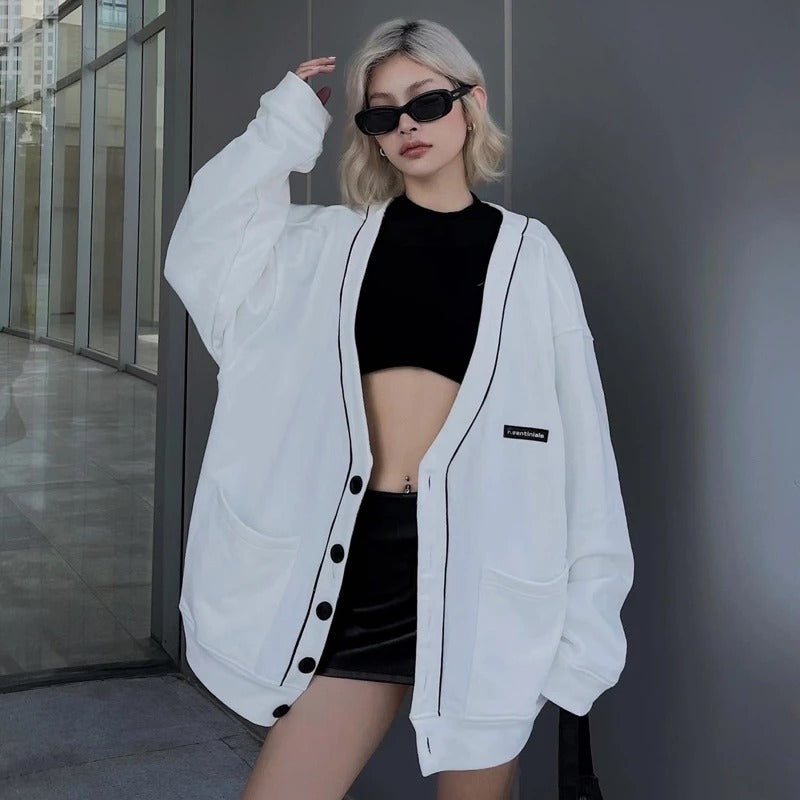 Áo cardigan viền đen Sentinials local brand Việt Nam