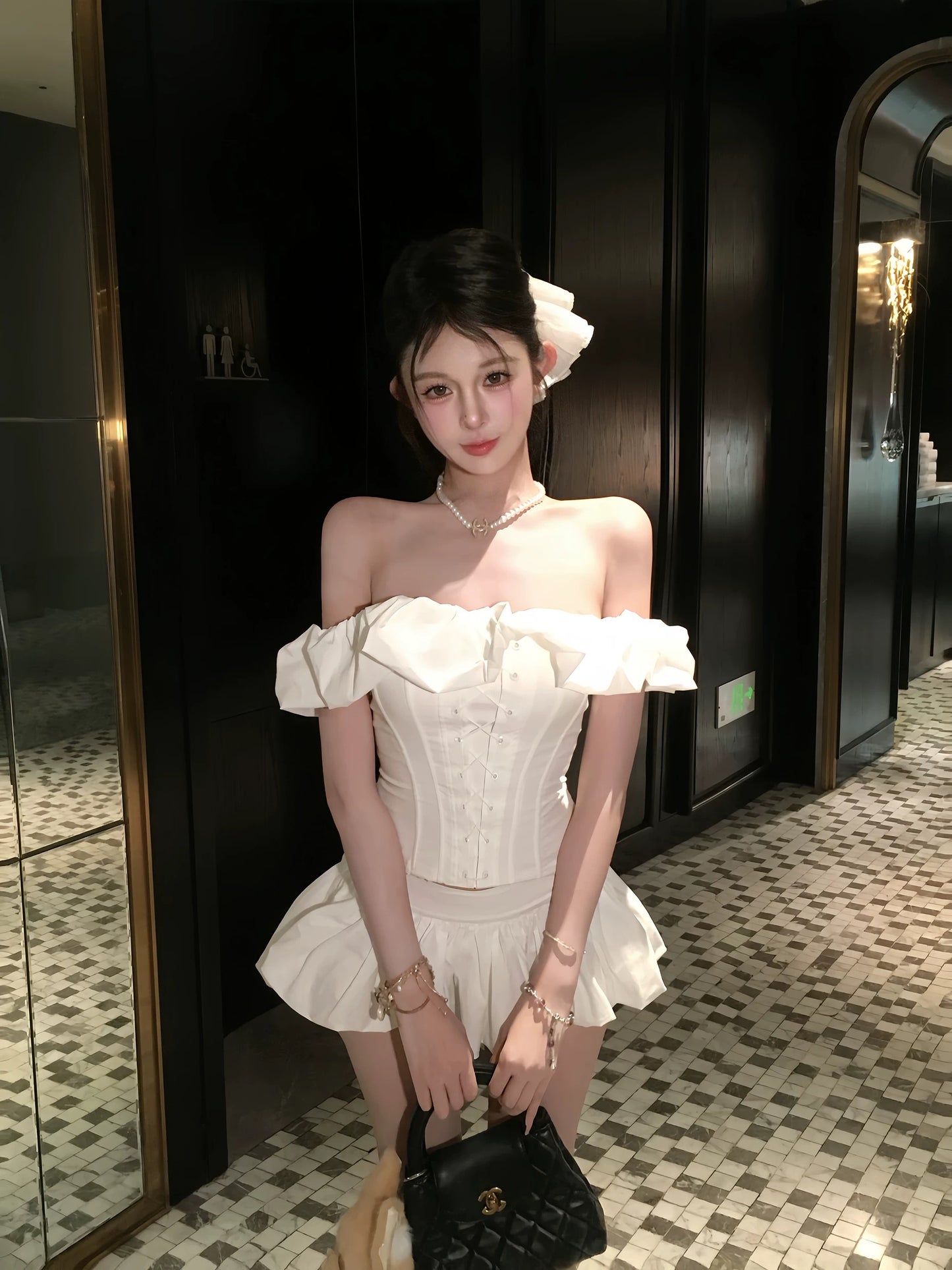 Set áo corset và chân váy hàng hiệu Gaositong chỉ 65$