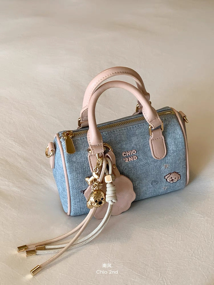 Túi denim phối hồng Chio’2nd