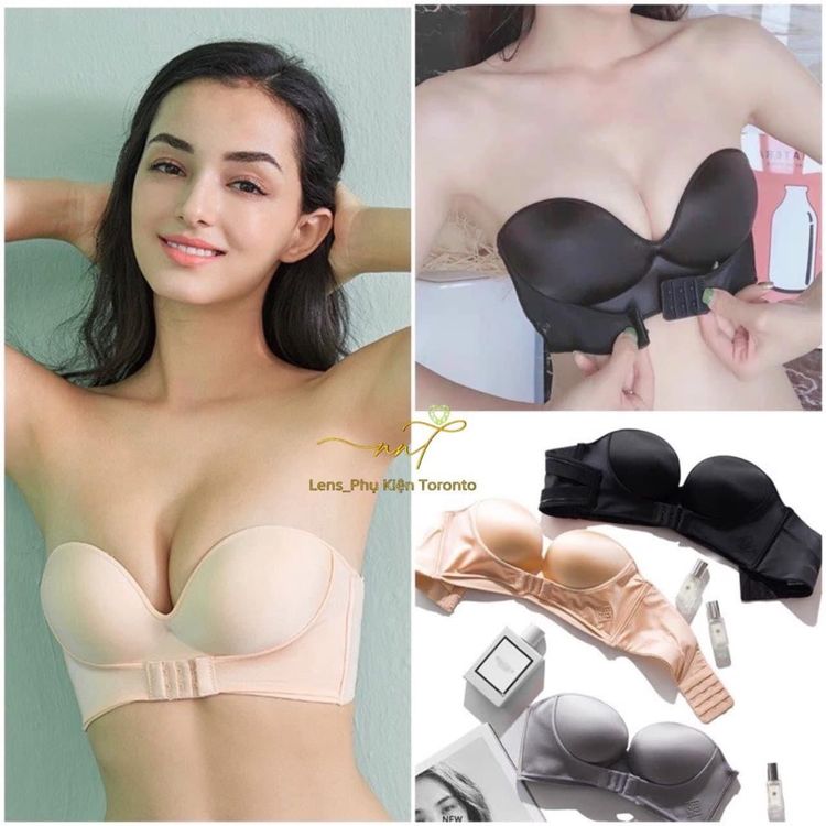Áo ngực không dây gài sau kèm gài trước