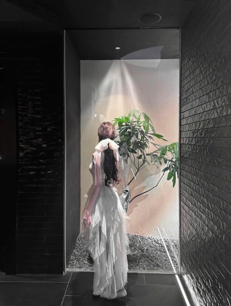 Đầm trắng phối voan tinh khôi