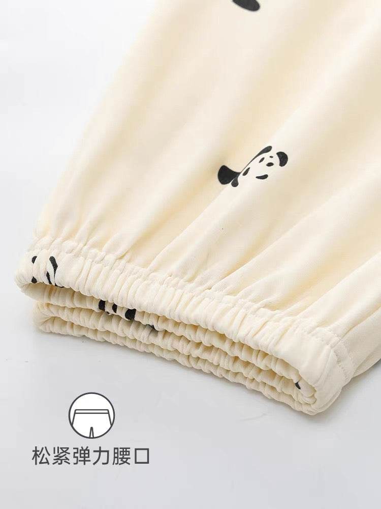 Pijama tay dài quần dài gấu trúc