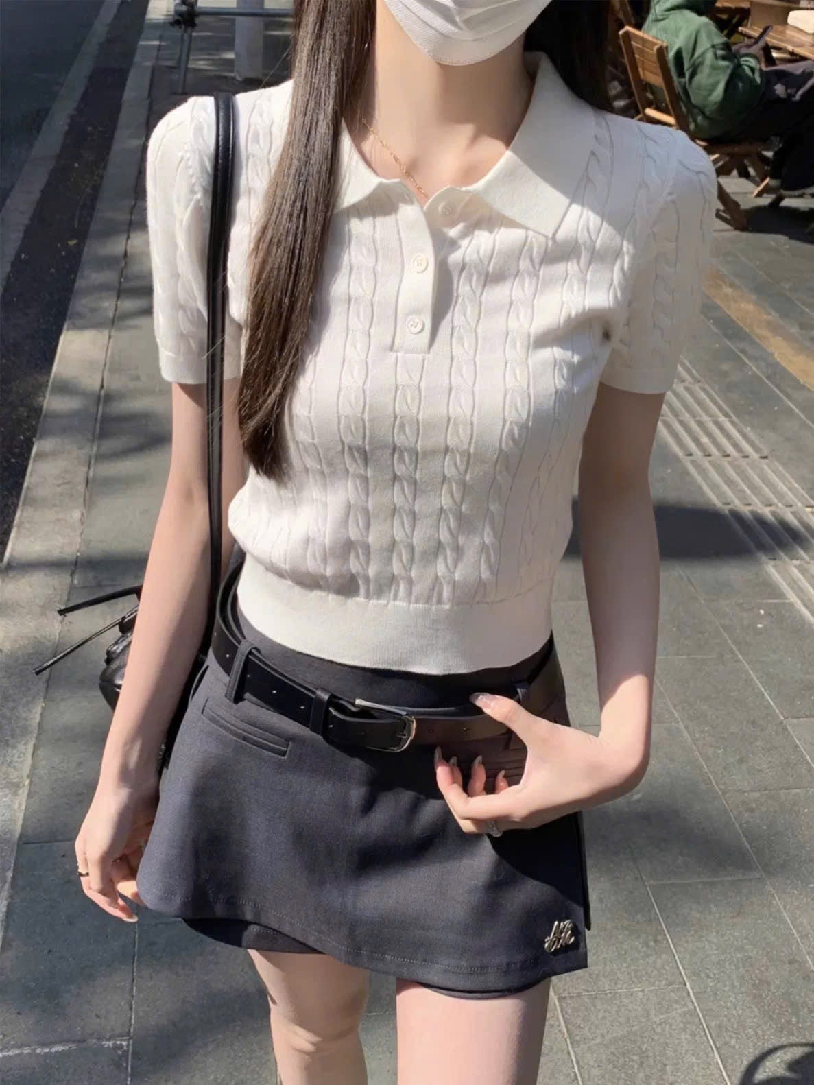Áo polo dệt kim thanh lịch