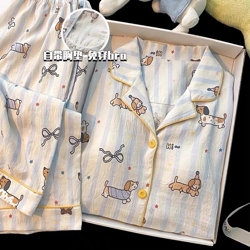 Pijama dài hoạt hình nhiều kiểu