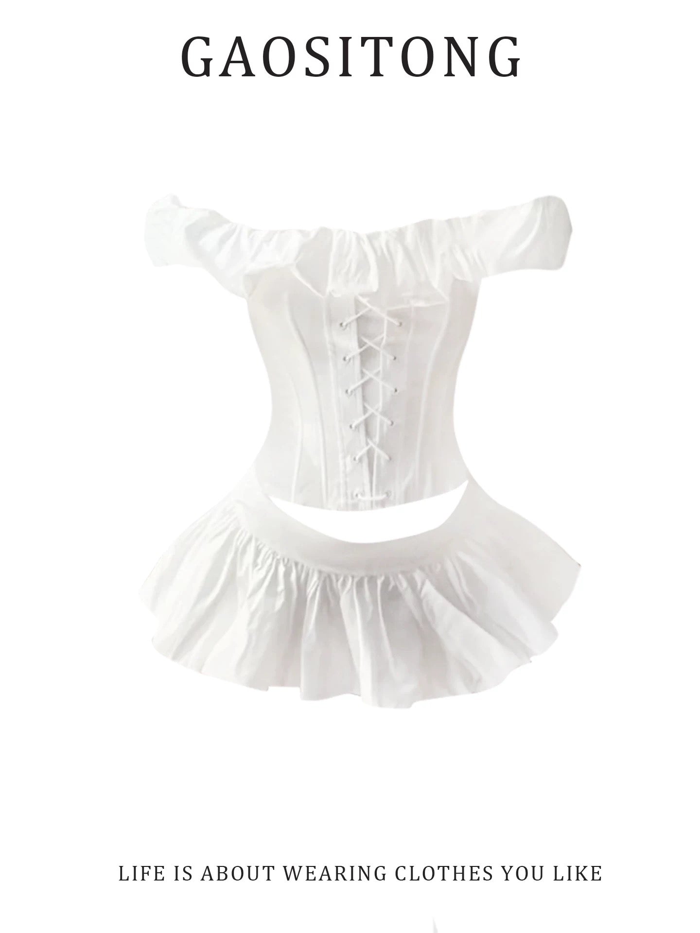 Set áo corset và chân váy hàng hiệu Gaositong chỉ 65$