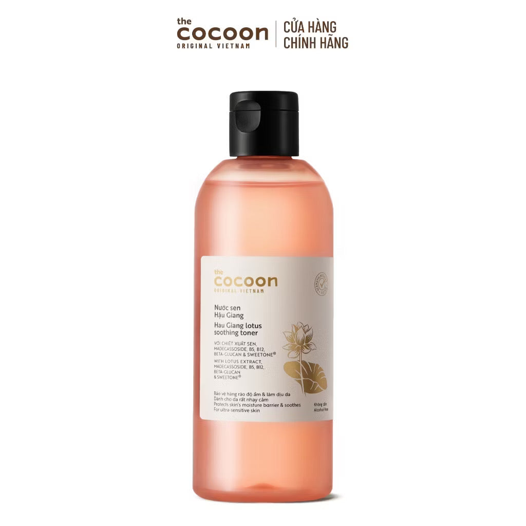 Toner nước sen Hậu Giang Cocoon phục hồi cho da nhạy cảm
