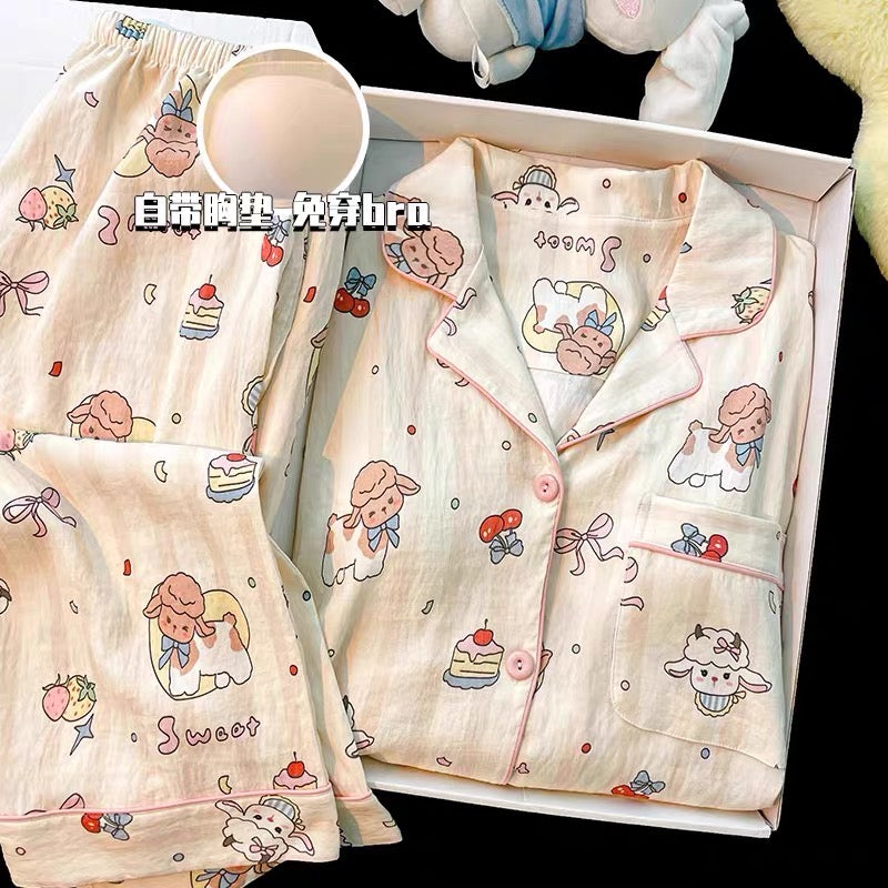 Pijama dài hoạt hình nhiều kiểu