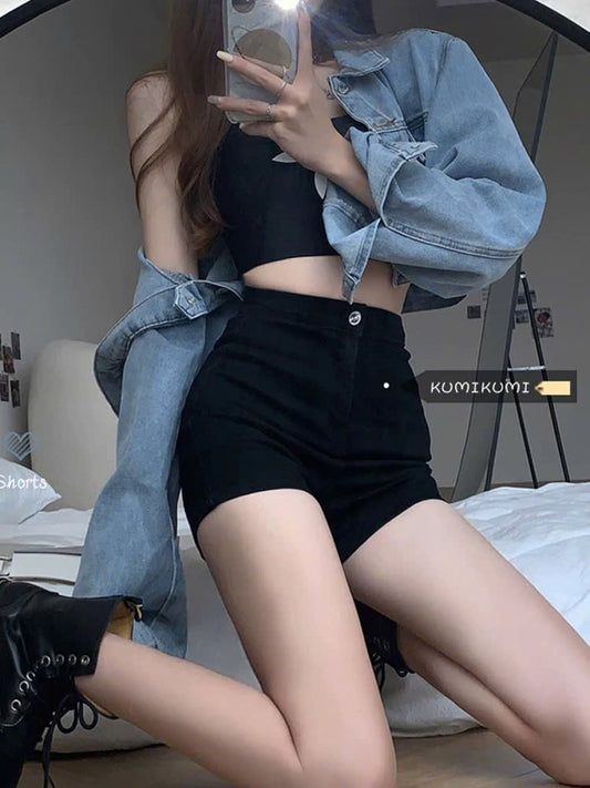 Quần short đen basic
