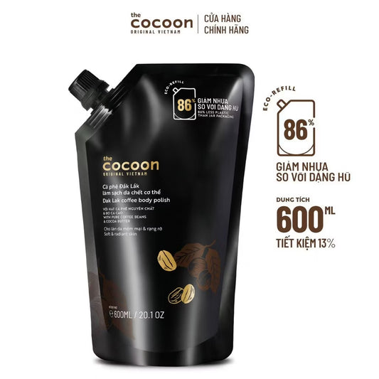 Túi cà phê làm sạch da chết cơ thể Cocoon 600ml