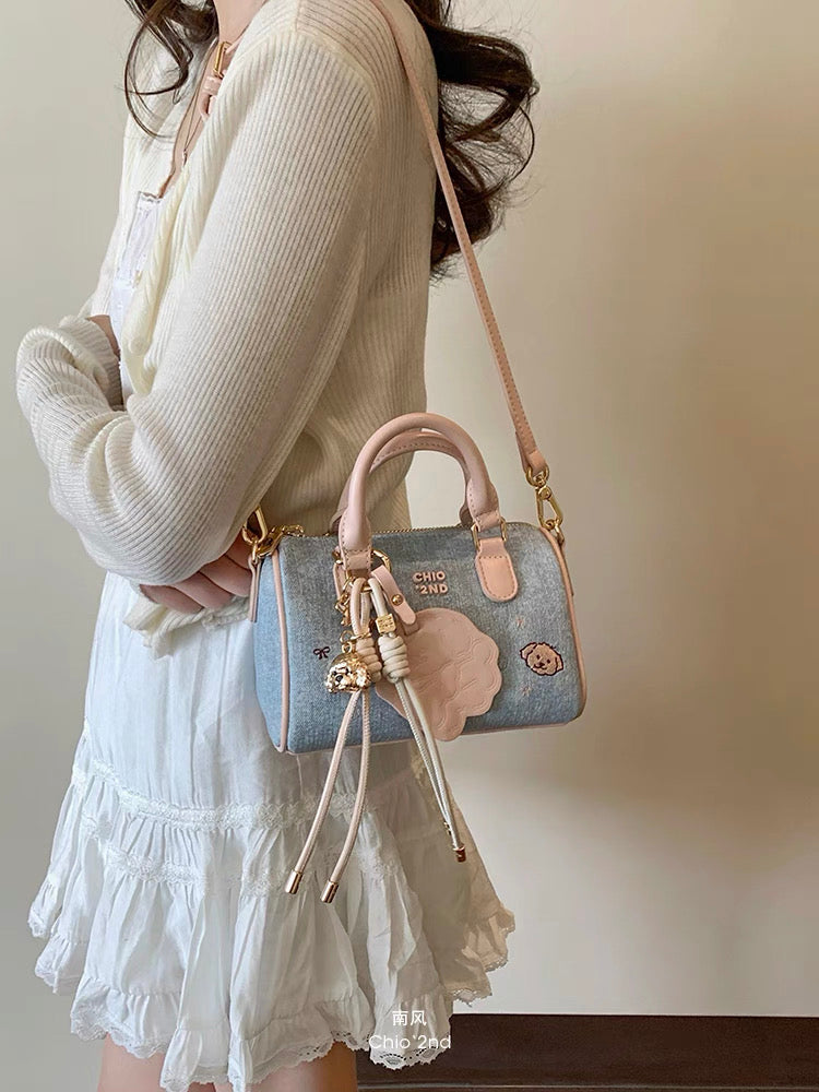 Túi denim phối hồng Chio’2nd