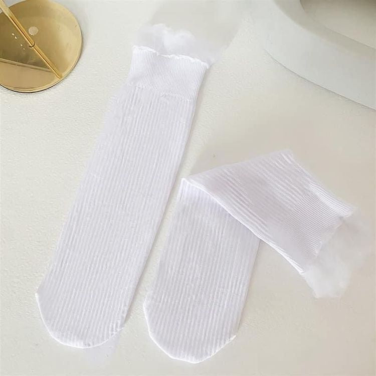 Tất vớ viền voan thời trang