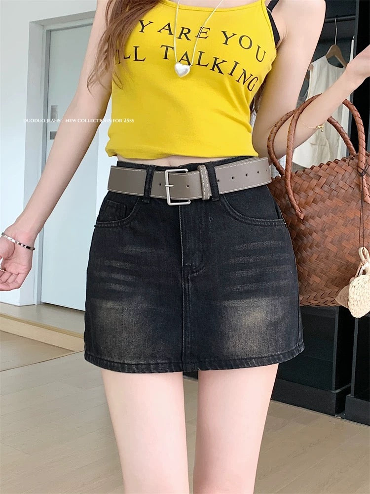 Chân váy jean 2 màu cực chất gom order 30$
