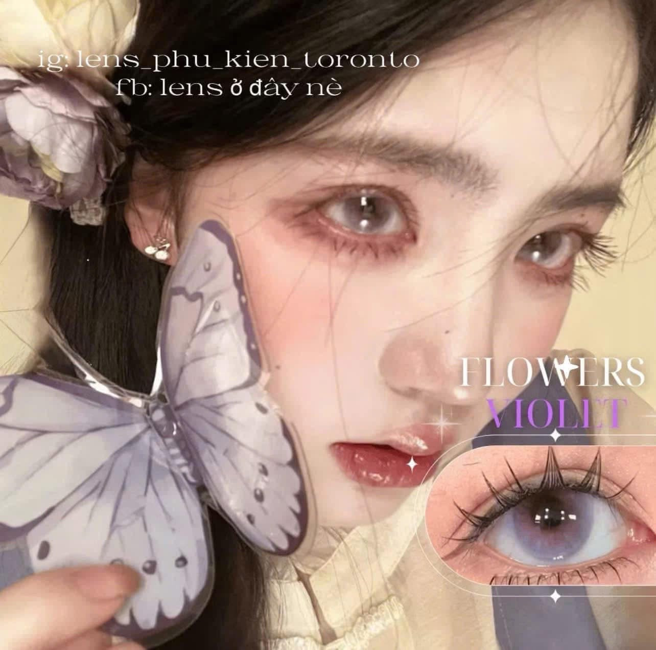 Contact Lens - Flowers Violet