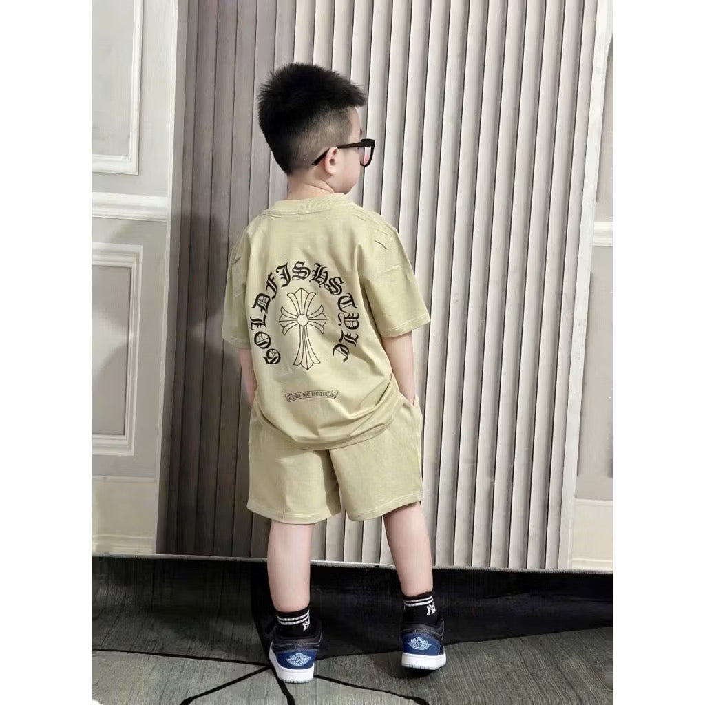 Bộ áo phông quần đùi be cho bé trai