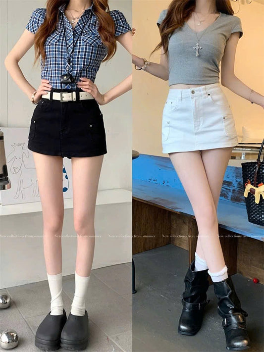 Chân váy kaki ngắn