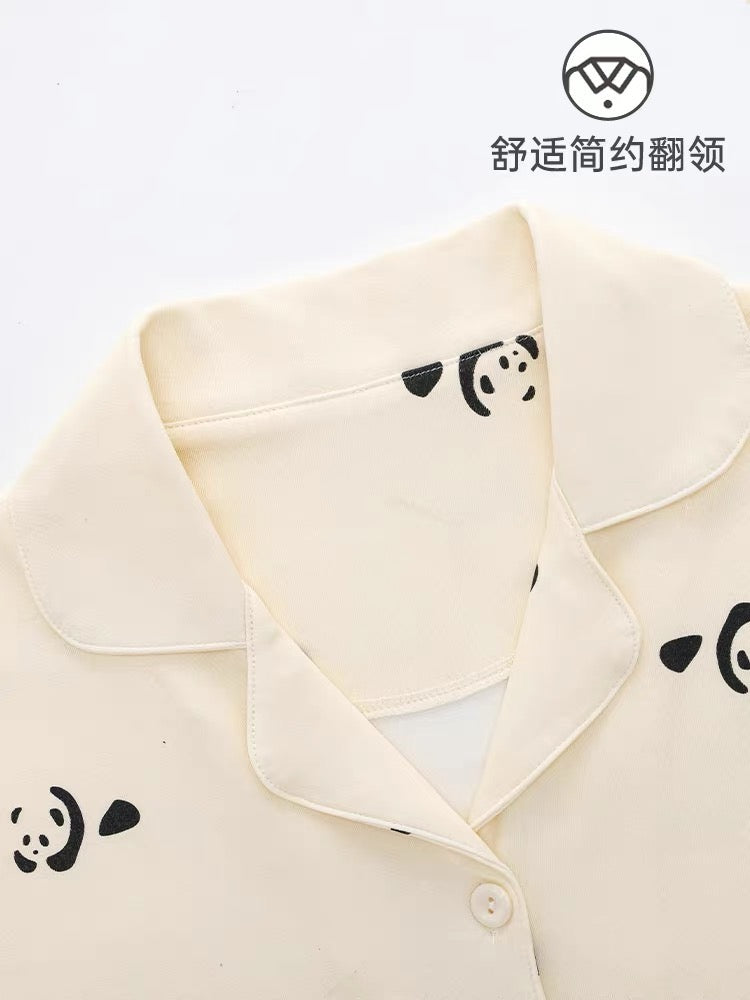 Pijama tay dài quần dài gấu trúc
