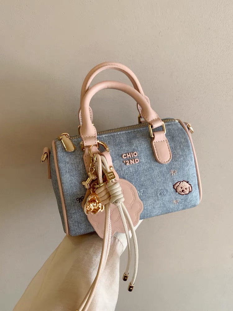 Túi denim phối hồng Chio’2nd