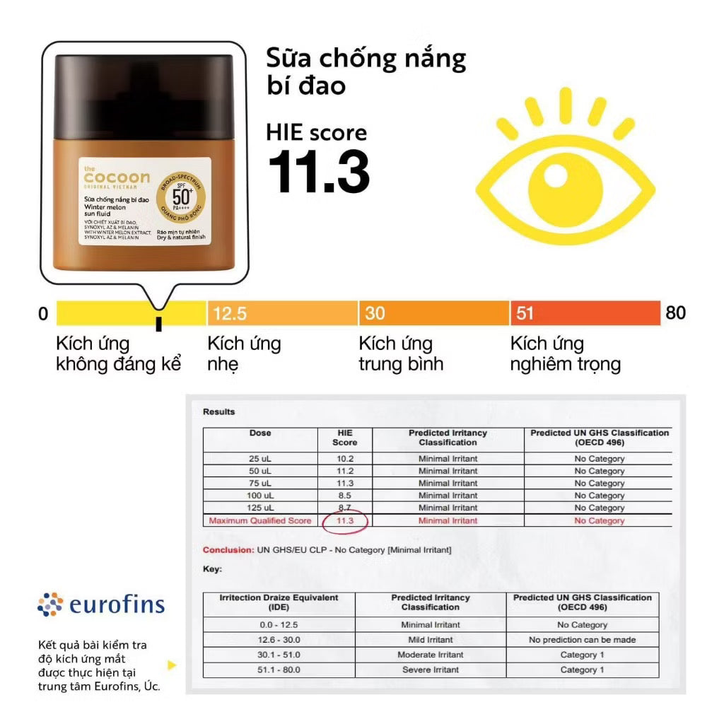 ￼Sữa chống nắng bí đao - Ráo mịn tự nhiên SPF 50+, UVA-PF 62.6 Cocoon