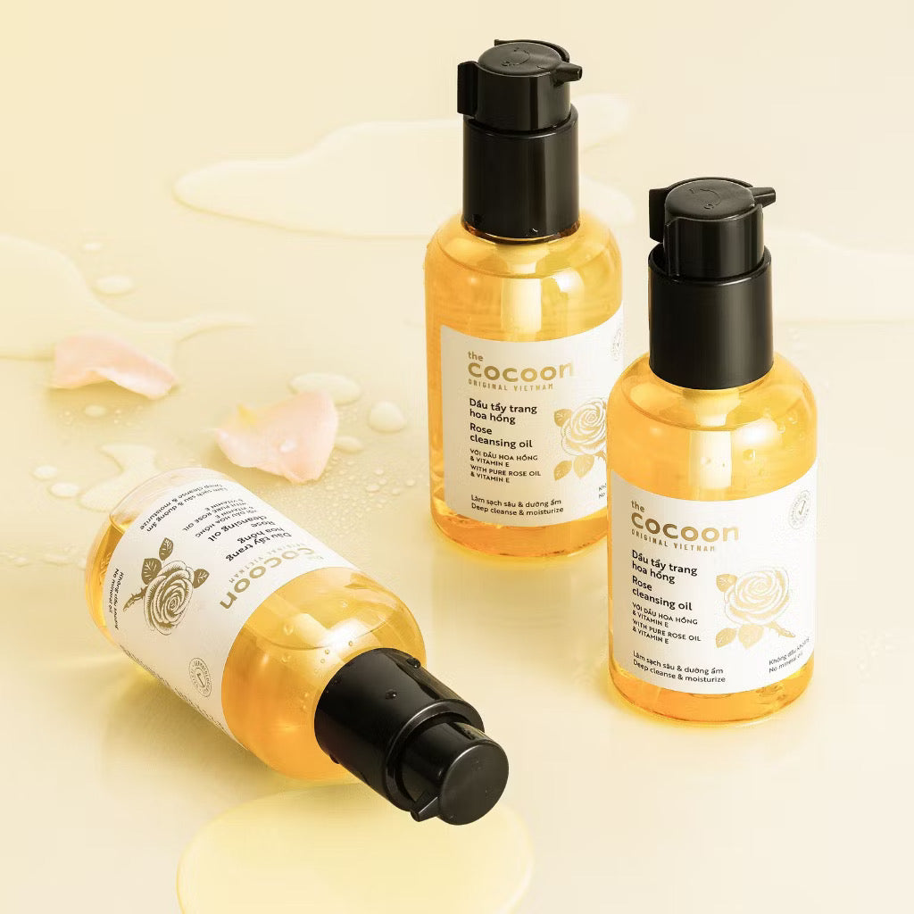 ￼Dầu tẩy trang hoa hồng Cocoon tẩy sạch makeup chuyên nghiệp & dưỡng ẩm
