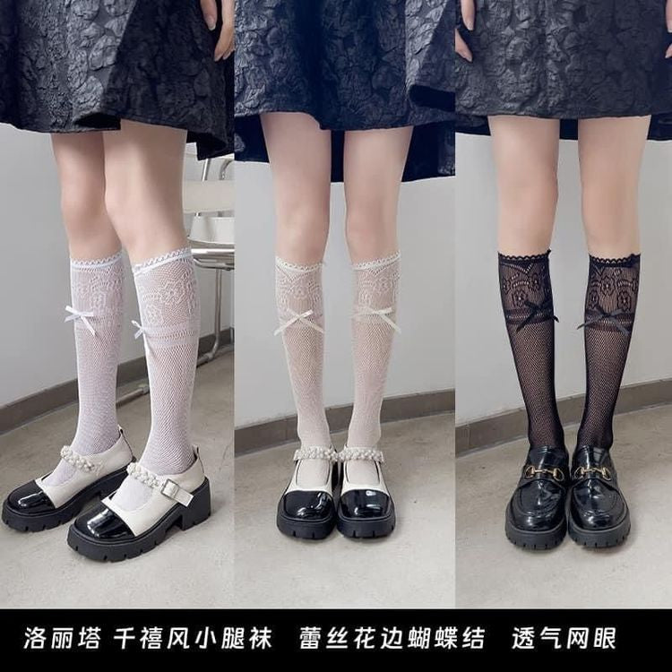 Tất vớ lưới cao qua bắp chân