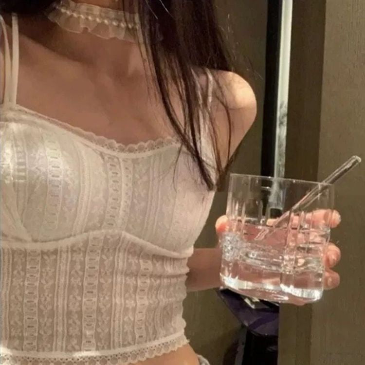 Áo bra ren dây kép dáng lửng