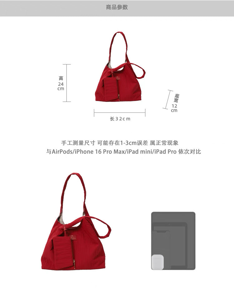 Túi tote đỏ Chio’2nd rộng rãi