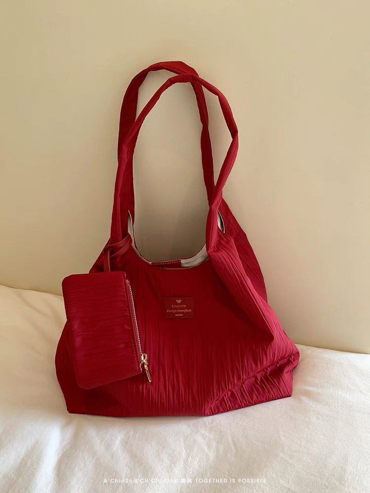 Túi tote đỏ Chio’2nd rộng rãi