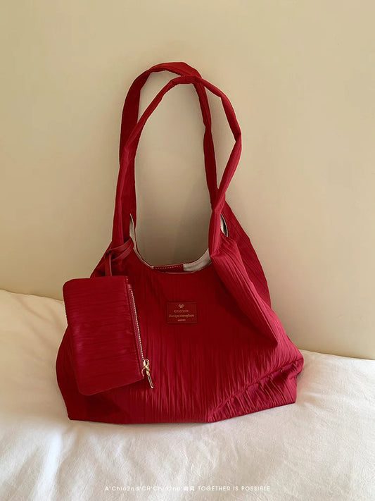 Túi tote đỏ Chio’2nd rộng rãi